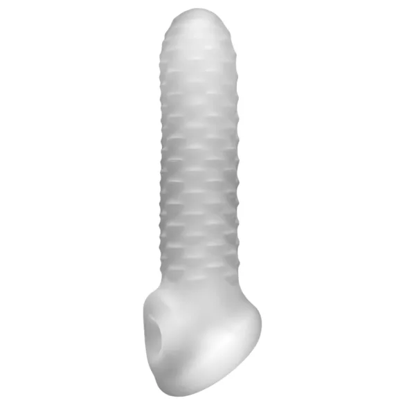 Perfect Fit - Fat Boy Checker Box - Penismanschette (17 cm, weiß)
