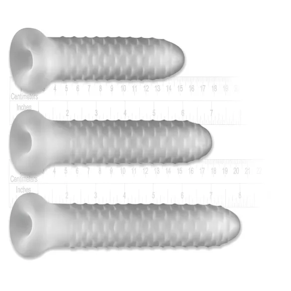 Perfect Fit - Fat Boy Checker Box - Penismanschette (17 cm, weiß)