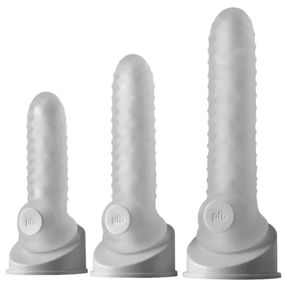 Perfect Fit - Fat Boy Checker Box - Penismanschette (17 cm, weiß)