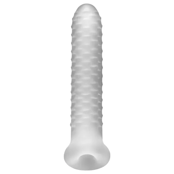 Perfect Fit - Fat Boy Checker Box - Penismanschette (19 cm, weiß)