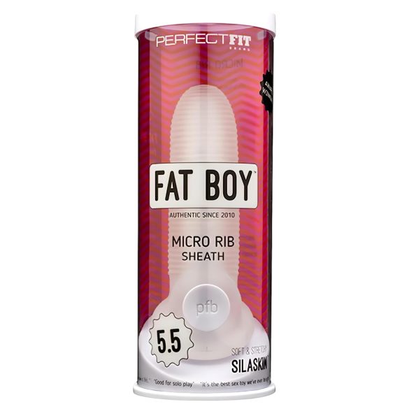 Fat Boy Mikro-Riffelung - Penis-Mantel (15cm) - Weiß