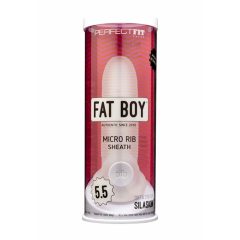 Fat Boy Mikro Gerippt - Penis Hülle (15cm) - Milchweiß