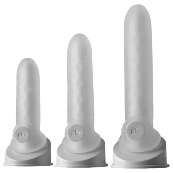 Perfect Fit - Fat Boy Micro Ribbed - Penishülle (15 cm, weiß)