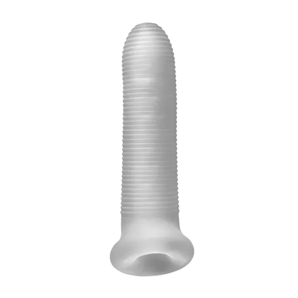 Perfect Fit - Fat Boy Micro Ribbed - Penishülle (17 cm, weiß)