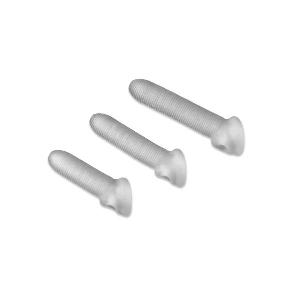 Perfect Fit - Fat Boy Micro Ribbed - Penishülle (17 cm, weiß)