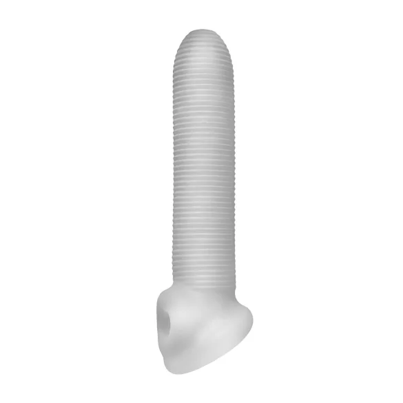 Perfect Fit - Fat Boy Micro Ribbed - Penismanschette (19 cm, weiß)