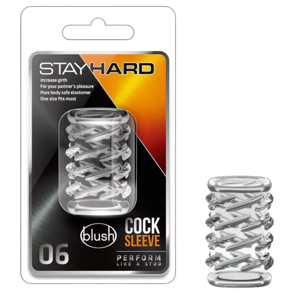 Stay Hard - Penismanschette mit Muster (transparent)