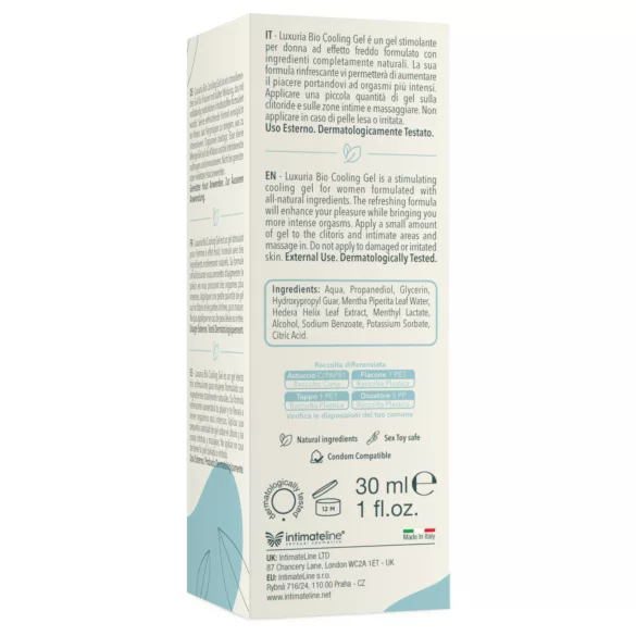 Intimateline Luxuria BIO - kühlendes Erregungsgel für Frauen (30 ml)