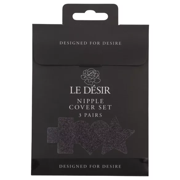 Le Désir - Nippelaufkleber-Set - 3 Paare (schwarz)