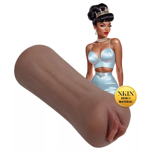 XKIN Beauty Queen Lulu - realistische Kunstvagina-Masturbator (dunkel naturfarben)