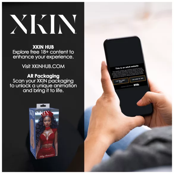 XKIN Naughty Nurse Riley - lebensechter Masturbator mit künstlicher Vagina (dunkles Naturhaut‑Design)
