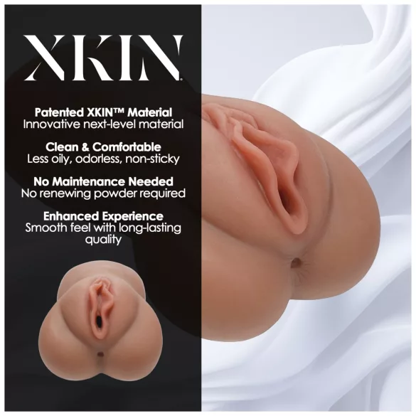 XKIN - realistische Kunstvagina - L (dunkles Natur)
