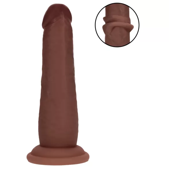 RealRock - realitätsnaher Dildo mit doppelter Dichte (braun) - 15,5 cm