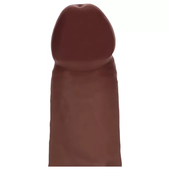 RealRock - realitätsnaher Dildo mit doppelter Dichte (braun) - 15,5 cm