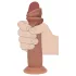 RealRock - Dildo mit doppelter Dichte, naturgetreu (sonnengebräunt) - 15,5 cm