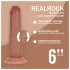 RealRock - Dildo mit doppelter Dichte, naturgetreu (sonnengebräunt) - 15,5 cm