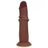 RealRock - naturgetreuer Dildo mit doppelter Dichte (braun) - 18,5 cm