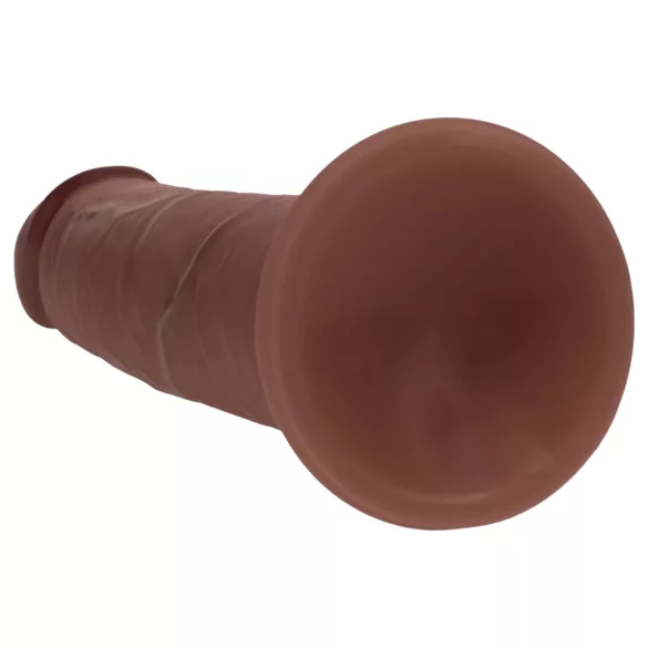 RealRock - naturgetreuer Dildo mit doppelter Dichte (braun) - 18,5 cm