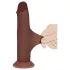 RealRock - naturgetreuer Dildo mit doppelter Dichte (braun) - 18,5 cm
