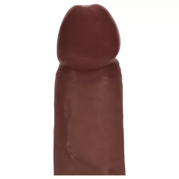 RealRock - naturgetreuer Dildo mit doppelter Dichte (braun) - 18,5 cm