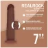 RealRock - naturgetreuer Dildo mit doppelter Dichte (braun) - 18,5 cm