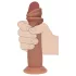 RealRock - realitätsnaher Dildo mit doppelter Dichte (gebräunt) - 18,5 cm