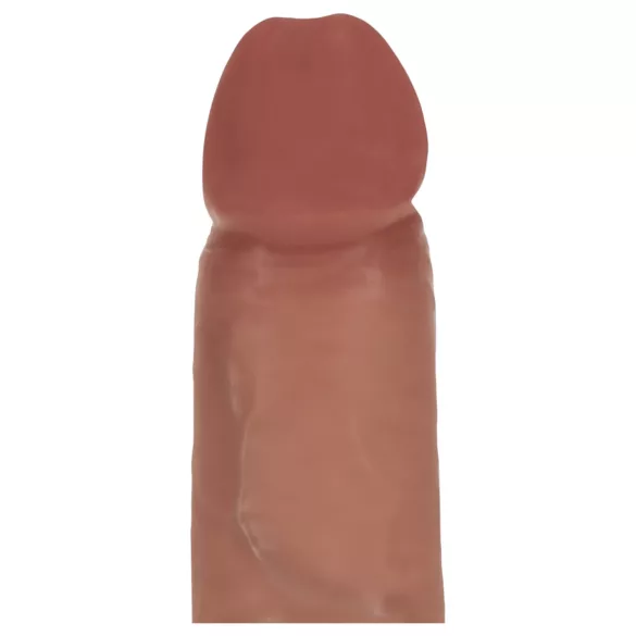 RealRock - realitätsnaher Dildo mit doppelter Dichte (gebräunt) - 18,5 cm