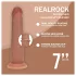 RealRock - realitätsnaher Dildo mit doppelter Dichte (gebräunt) - 18,5 cm