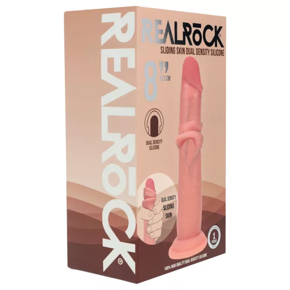 RealRock - realistisch wirkender Dildo mit doppelter Dichte (hautfarben) - 20,5 cm