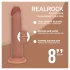 RealRock - naturgetreuer Dildo mit doppelter Dichte (gebräunt) - 20,5 cm