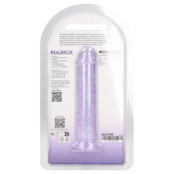 RealRock - naturgetreuer Dildo mit Saugnapf (lila) - 12,7 cm