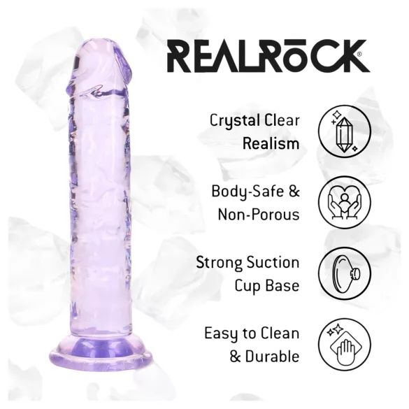 RealRock - naturgetreuer Dildo mit Saugnapf (lila) - 12,7 cm