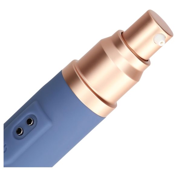 Loveline Travel - Akku-Vibrator mit Gleitmittelbehälter (Blau)