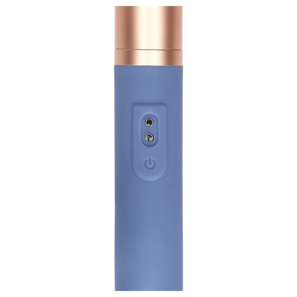 Loveline Travel - Akku-Vibrator mit Gleitmittelbehälter (Blau)