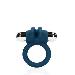   Loveline - wiederaufladbarer, hasenförmiger Klitorisstimulator, Vibrations-Penisring (blau)