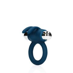   Loveline - wiederaufladbarer, hasenförmiger Klitorisstimulator, Vibrations-Penisring (blau)