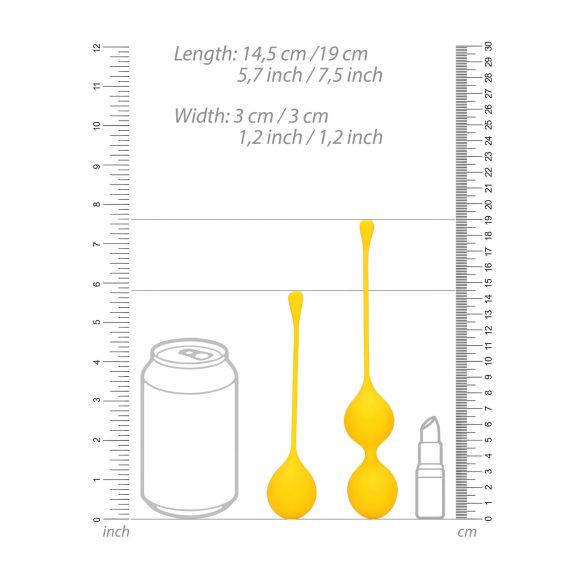 Loveline - Silikon Geishakugel Set - 2-teilig (gelb)