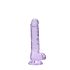 REALROCK - Transparenter naturgetreuer Dildo - Lila (17 cm)