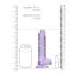 REALROCK - Transparenter naturgetreuer Dildo - Lila (17 cm)