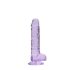 REALROCK - Transparenter naturgetreuer Dildo - Lila (17 cm)