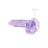 REALROCK - Transparenter naturgetreuer Dildo - Lila (17 cm)