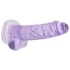 REALROCK - Transparenter naturgetreuer Dildo - Lila (17 cm)