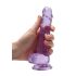 REALROCK - Transparenter naturgetreuer Dildo - Lila (17 cm)