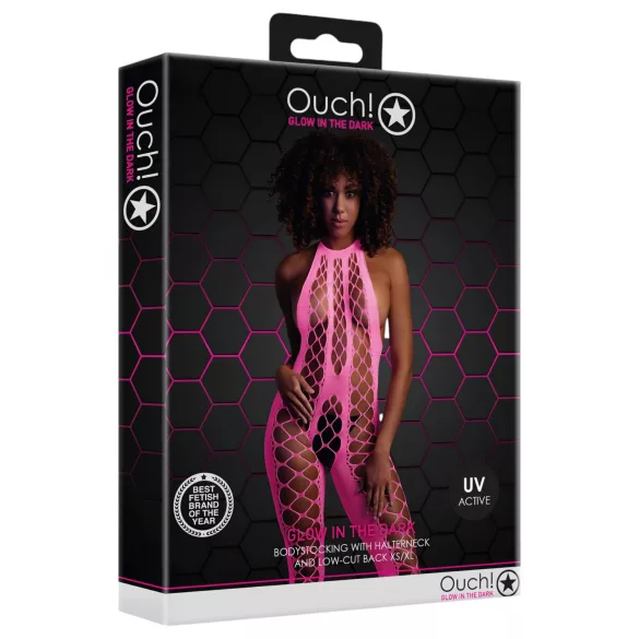 Ouch! - Leuchtender Offener Overall (pink)