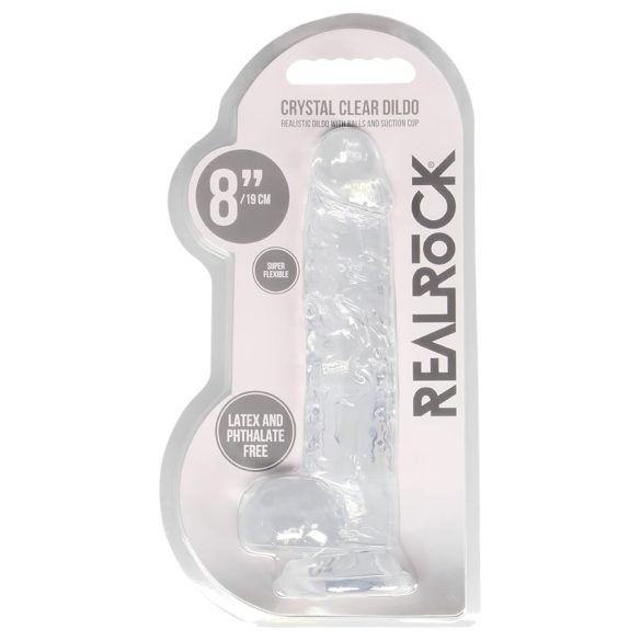 REALROCK - Durchsichtiger, realistischer Dildo - Transparent (19cm)