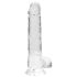 REALROCK - Durchsichtiger, realistischer Dildo - Transparent (19cm)