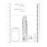 REALROCK - Durchsichtiger, realistischer Dildo - Transparent (19cm)