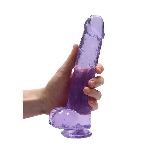 REALROCK - durchsichtiges lebensechtes Dildo - lila (22cm)