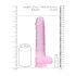 REALROCK - transparenter, lebensechter Dildo - Rosa (22 cm)