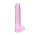 REALROCK - transparenter, lebensechter Dildo - Rosa (22 cm)